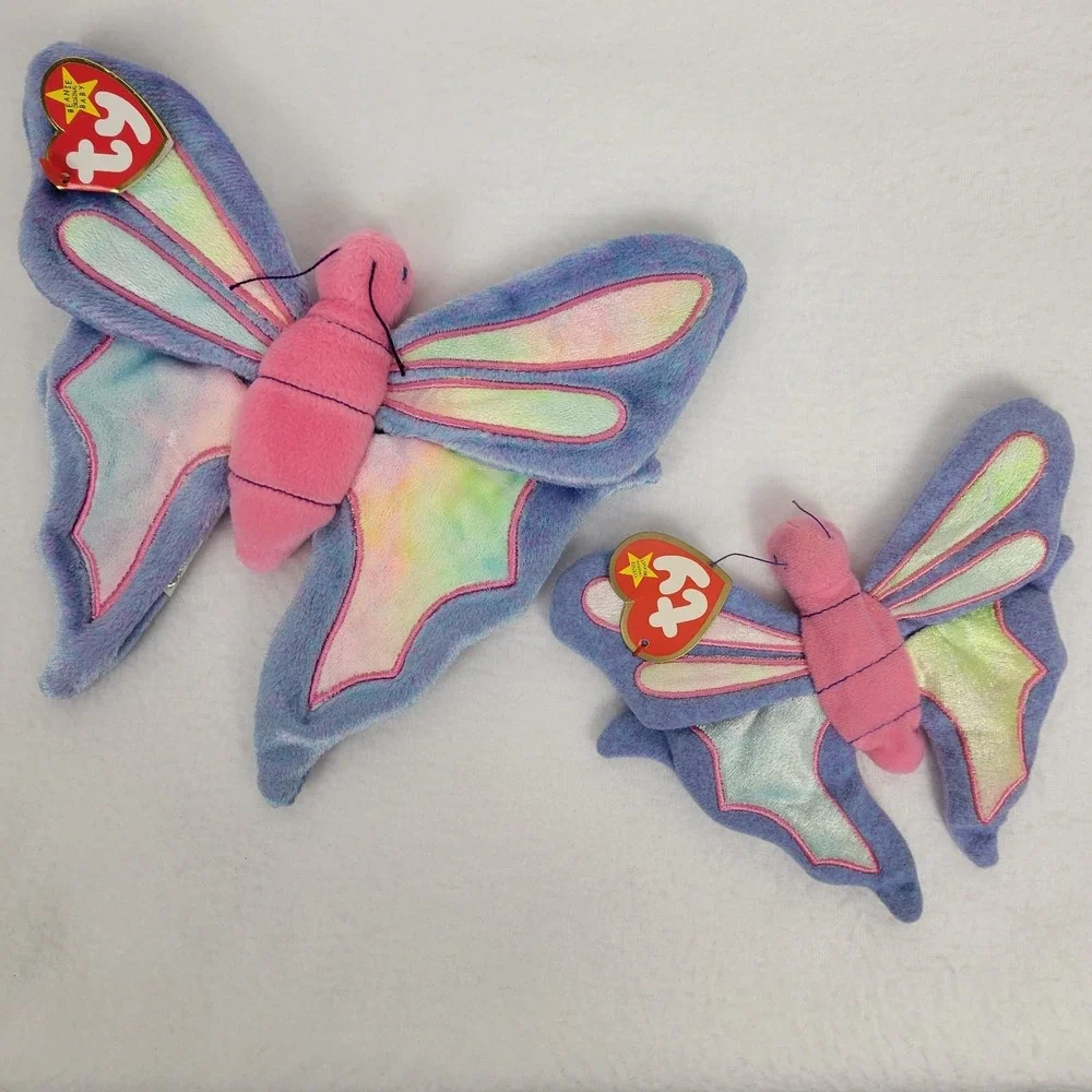 Ty Beanie Babies & McDonald's Teenie Beanie Lot 1999 Flutter the Butterfly Plush